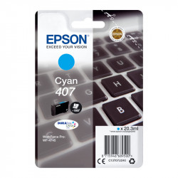 EPSON 407 TASTIERA CART. INKJET CIANO ORIGINALE