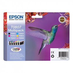 EPSON T0807 COLIBRI MULTIPACK 6 COLORI ORIGINALE